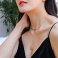 simple square necklace multilayer necklace alloy clavicle chainpicture12