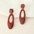 vintage contrast color oil drop tassel long metal stud earrings wholesalepicture12