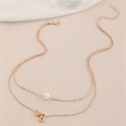 fashion alphabet pearl doublelayer heartshaped alloy necklacepicture13