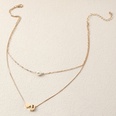 fashion alphabet pearl doublelayer heartshaped alloy necklacepicture15