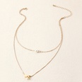 fashion alphabet pearl doublelayer heartshaped alloy necklacepicture16