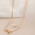 fashion alphabet pearl doublelayer heartshaped alloy necklacepicture19