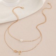 fashion alphabet pearl doublelayer heartshaped alloy necklacepicture20