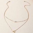 fashion alphabet pearl doublelayer heartshaped alloy necklacepicture21