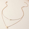 fashion alphabet pearl doublelayer heartshaped alloy necklacepicture23