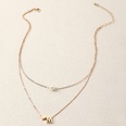 fashion alphabet pearl doublelayer heartshaped alloy necklacepicture24