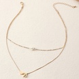 fashion alphabet pearl doublelayer heartshaped alloy necklacepicture25