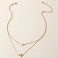 fashion alphabet pearl doublelayer heartshaped alloy necklacepicture27