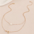 fashion alphabet pearl doublelayer heartshaped alloy necklacepicture28