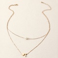 fashion alphabet pearl doublelayer heartshaped alloy necklacepicture31