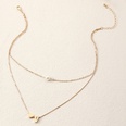 fashion alphabet pearl doublelayer heartshaped alloy necklacepicture33