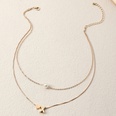 fashion alphabet pearl doublelayer heartshaped alloy necklacepicture35