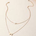fashion alphabet pearl doublelayer heartshaped alloy necklacepicture36