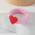 simple acrylic ring female Korean color heart flower index finger ringpicture30