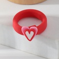 simple acrylic ring female Korean color heart flower index finger ringpicture12