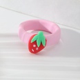 simple acrylic ring female Korean color heart flower index finger ringpicture13