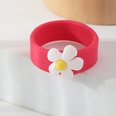 simple acrylic ring female Korean color heart flower index finger ringpicture16