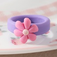 simple acrylic ring female Korean color heart flower index finger ringpicture19