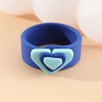 simple acrylic ring female Korean color heart flower index finger ringpicture23