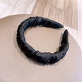 retro solid color fold silk wrinkled large headband wholesalepicture11