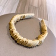 retro solid color fold silk wrinkled large headband wholesalepicture12