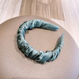 retro solid color fold silk wrinkled large headband wholesalepicture15
