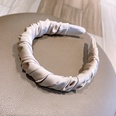retro solid color fold silk wrinkled large headband wholesalepicture17