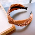 retro floral printing contrast color kink stitching headband wholesalepicture13