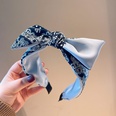 retro ethnic bow shaped color matching flower printing headband wholesalepicture13