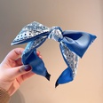 retro ethnic bow shaped color matching flower printing headband wholesalepicture15