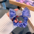 Korean retro drill taro purple rhinestone bow hair ring head tiepicture12