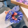 Korean retro drill taro purple rhinestone bow hair ring head tiepicture13