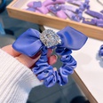 Korean retro drill taro purple rhinestone bow hair ring head tiepicture14