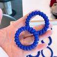 Korean Klein blue highelastic telephone wire hair ring frosted seamless head ropepicture14
