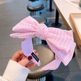 simple solid color waffle doublelayer threedimensional bow headband jewelrypicture15
