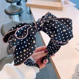 vintage contrast color cream polka dots threedimensional bow headband wholesalepicture12