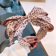 vintage contrast color cream polka dots threedimensional bow headband wholesalepicture14