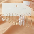 simple butterfly snake shaped inlaid pearl earrings cardboard multipiece setpicture12