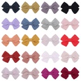 childrens hair accessories simple bow ponytail clip solid color fabric hair clippicture12