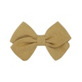 childrens hair accessories simple bow ponytail clip solid color fabric hair clippicture14