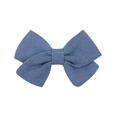 childrens hair accessories simple bow ponytail clip solid color fabric hair clippicture18