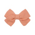childrens hair accessories simple bow ponytail clip solid color fabric hair clippicture21