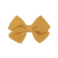 childrens hair accessories simple bow ponytail clip solid color fabric hair clippicture22