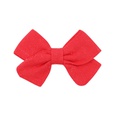 childrens hair accessories simple bow ponytail clip solid color fabric hair clippicture24