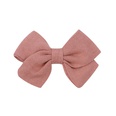 childrens hair accessories simple bow ponytail clip solid color fabric hair clippicture26
