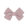 childrens hair accessories simple bow ponytail clip solid color fabric hair clippicture30