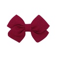 childrens hair accessories simple bow ponytail clip solid color fabric hair clippicture32