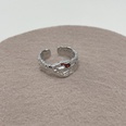 fashion threedimensional metal thorns inlaid with red diamonds ringpicture11