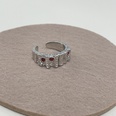 fashion threedimensional metal thorns inlaid with red diamonds ringpicture12