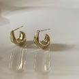 simple geometric curved alloy stud earrings wholesalepicture12